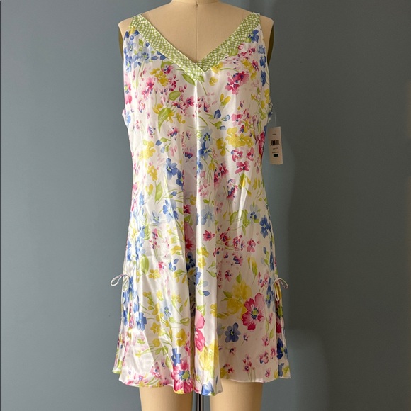 Oscar De La Renta Y2K slip dress | NWT Floral Sleeveless Dress | botanical slip - Picture 1 of 12